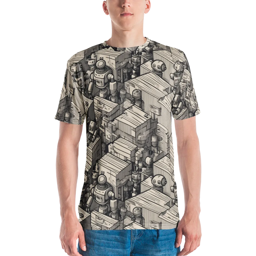 Clockwork Quarter on Men's Crew Neck T-Shirt — Front