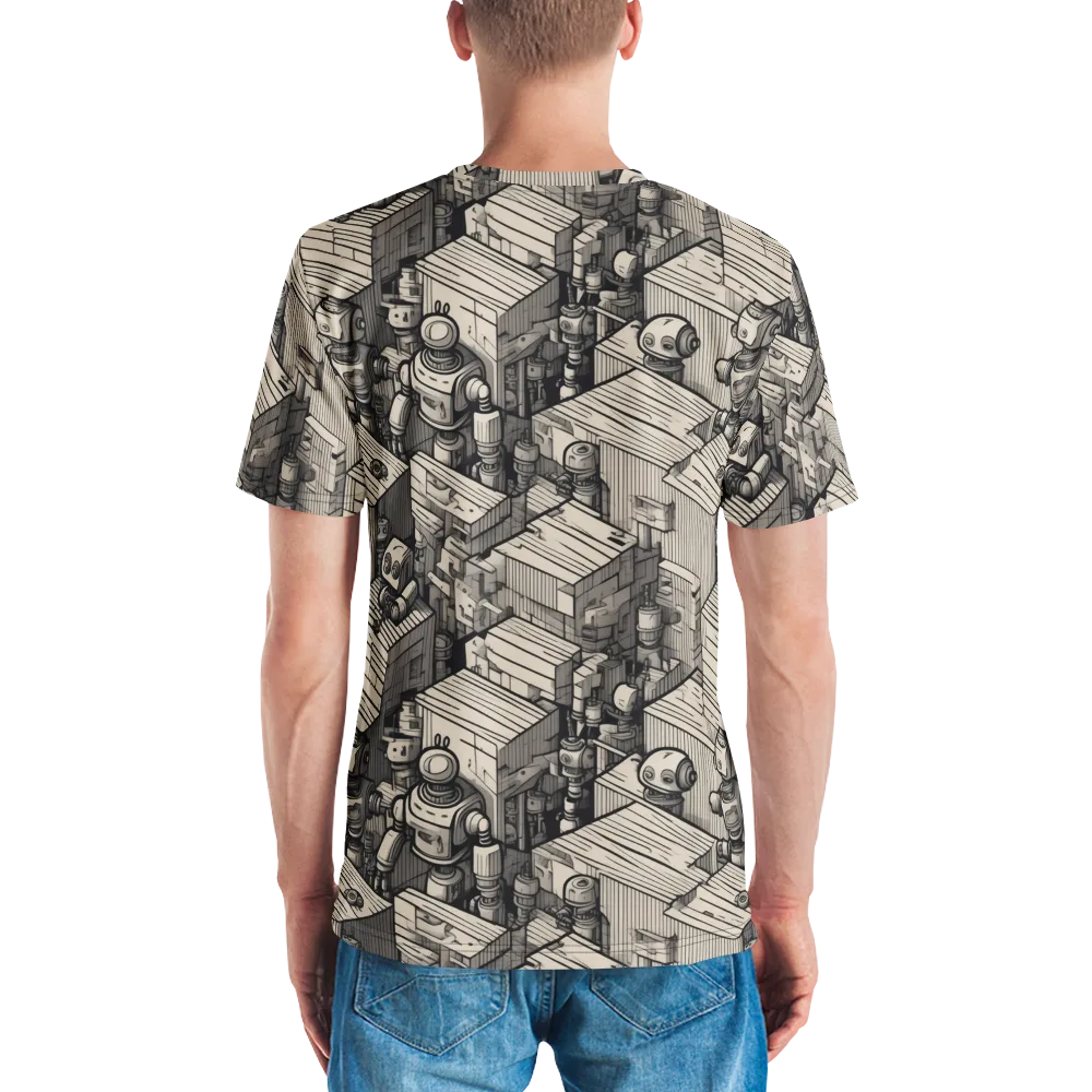 Clockwork Quarter on Men's Crew Neck T-Shirt — Back