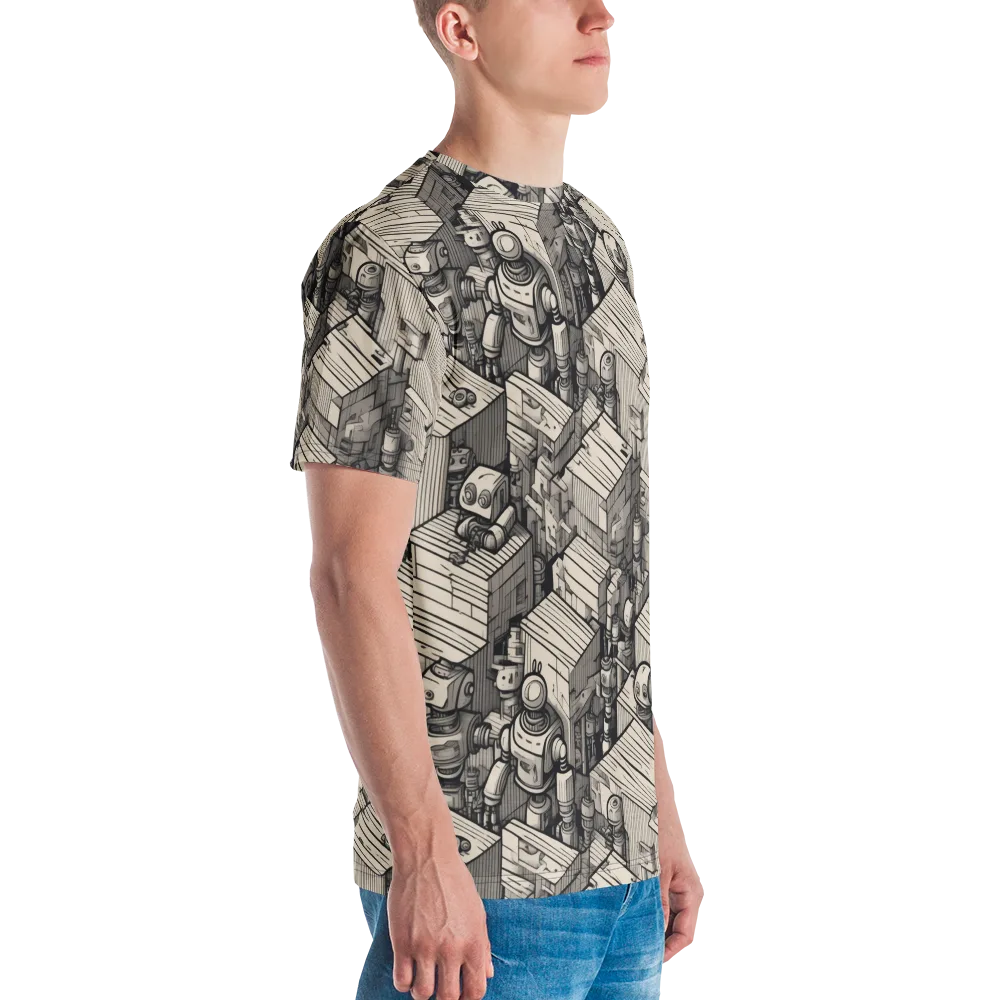 Clockwork Quarter on Men's Crew Neck T-Shirt — Right