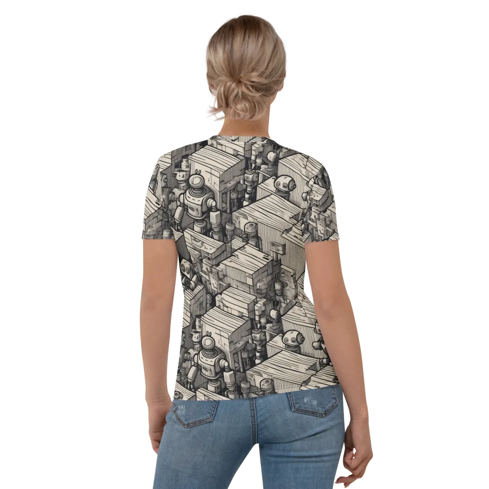 Clockwork Quarter on Women's Crew Neck T-Shirt — Back