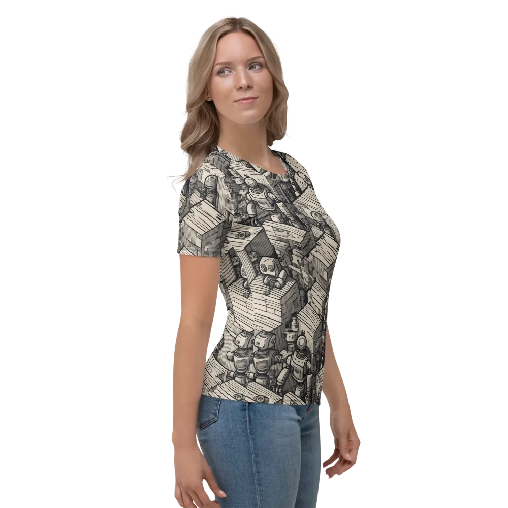 Clockwork Quarter on Women's Crew Neck T-Shirt — Right