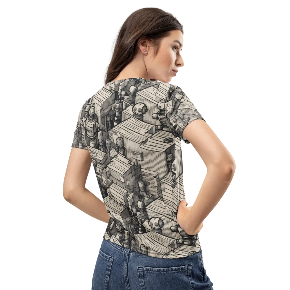 Clockwork Quarter on Women's Crew Neck T-Shirt — Back