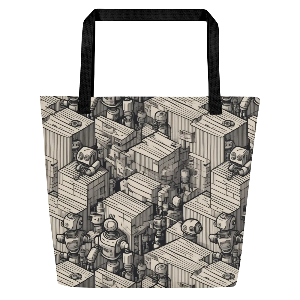 Clockwork Quarter on Large Tote Bag W/ Pocket — Front
