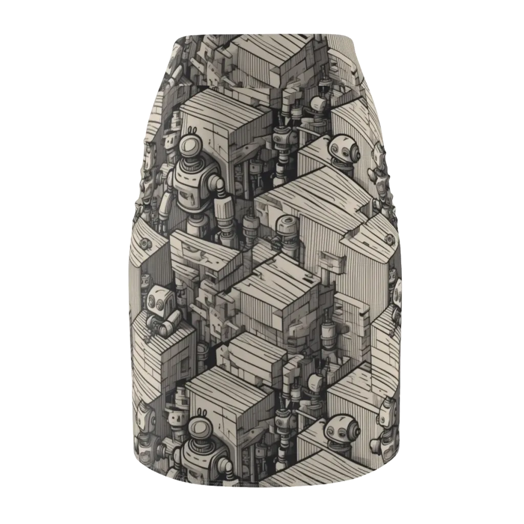 Clockwork Quarter on Pencil Skirt — Back