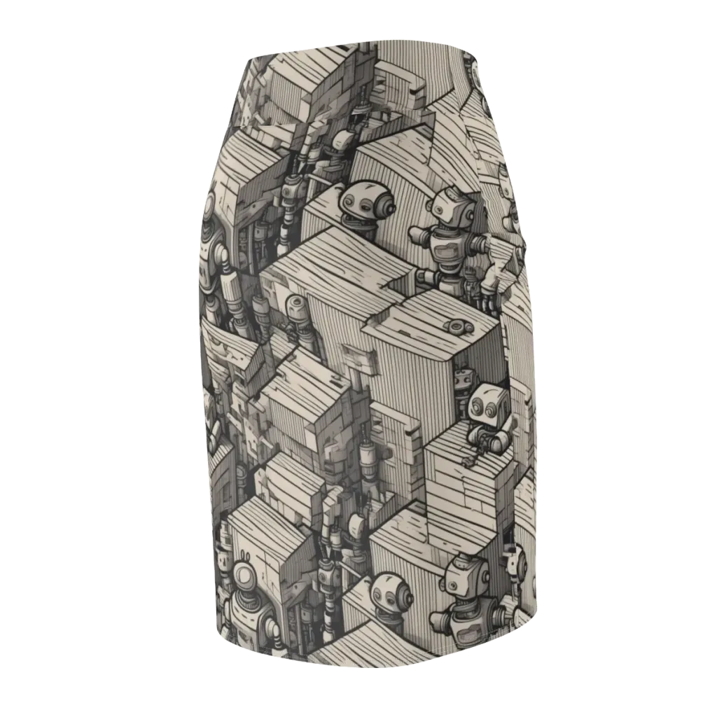 Clockwork Quarter on Pencil Skirt — Back Side