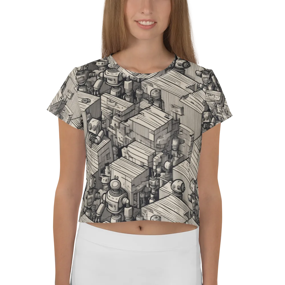Clockwork Quarter on Crop Tee — Front