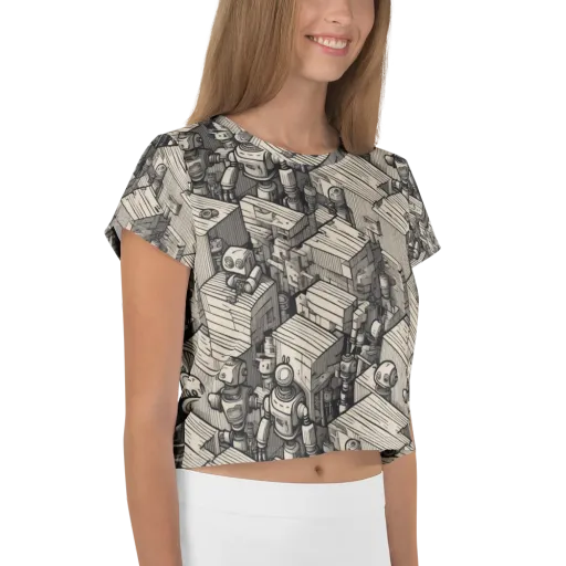 Clockwork Quarter on a Crop Tee