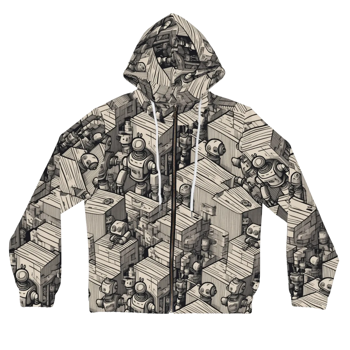 Clockwork Quarter on Women's Full-Zip Hoodie — Front