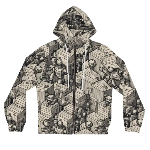 Clockwork Quarter on a Women's Full-Zip Hoodie