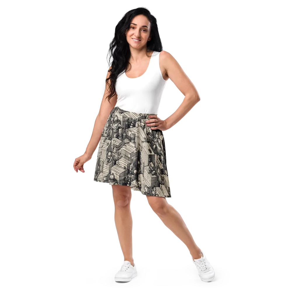 Clockwork Quarter on Skater Skirt — Front