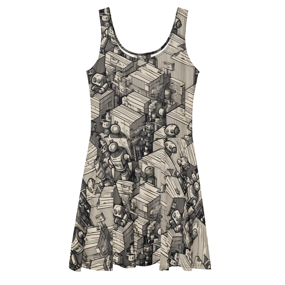 Clockwork Quarter on Skater Dress — Front