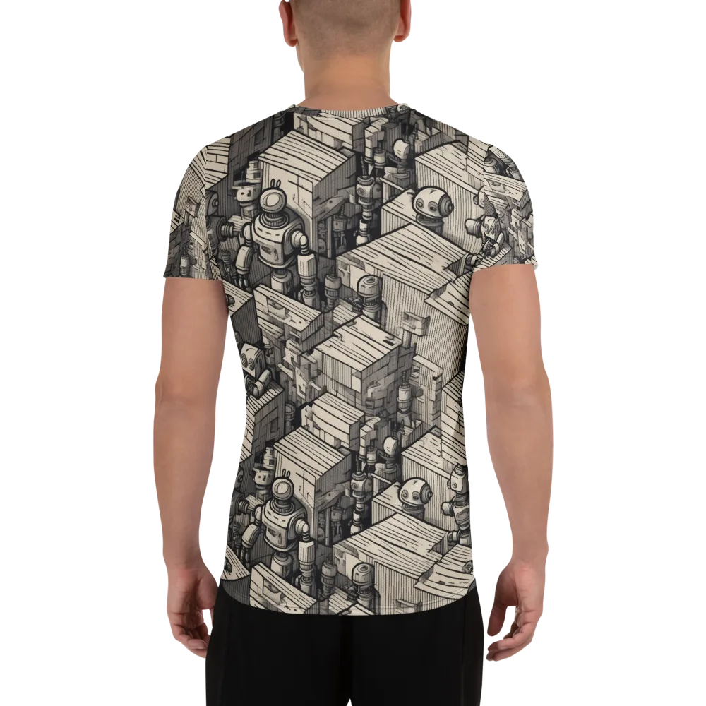 Clockwork Quarter on Men's Athletic T-Shirt — Back