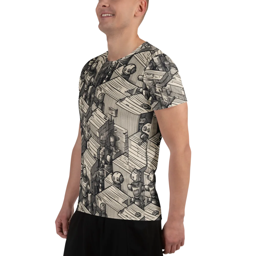 Clockwork Quarter on Men's Athletic T-Shirt — Left