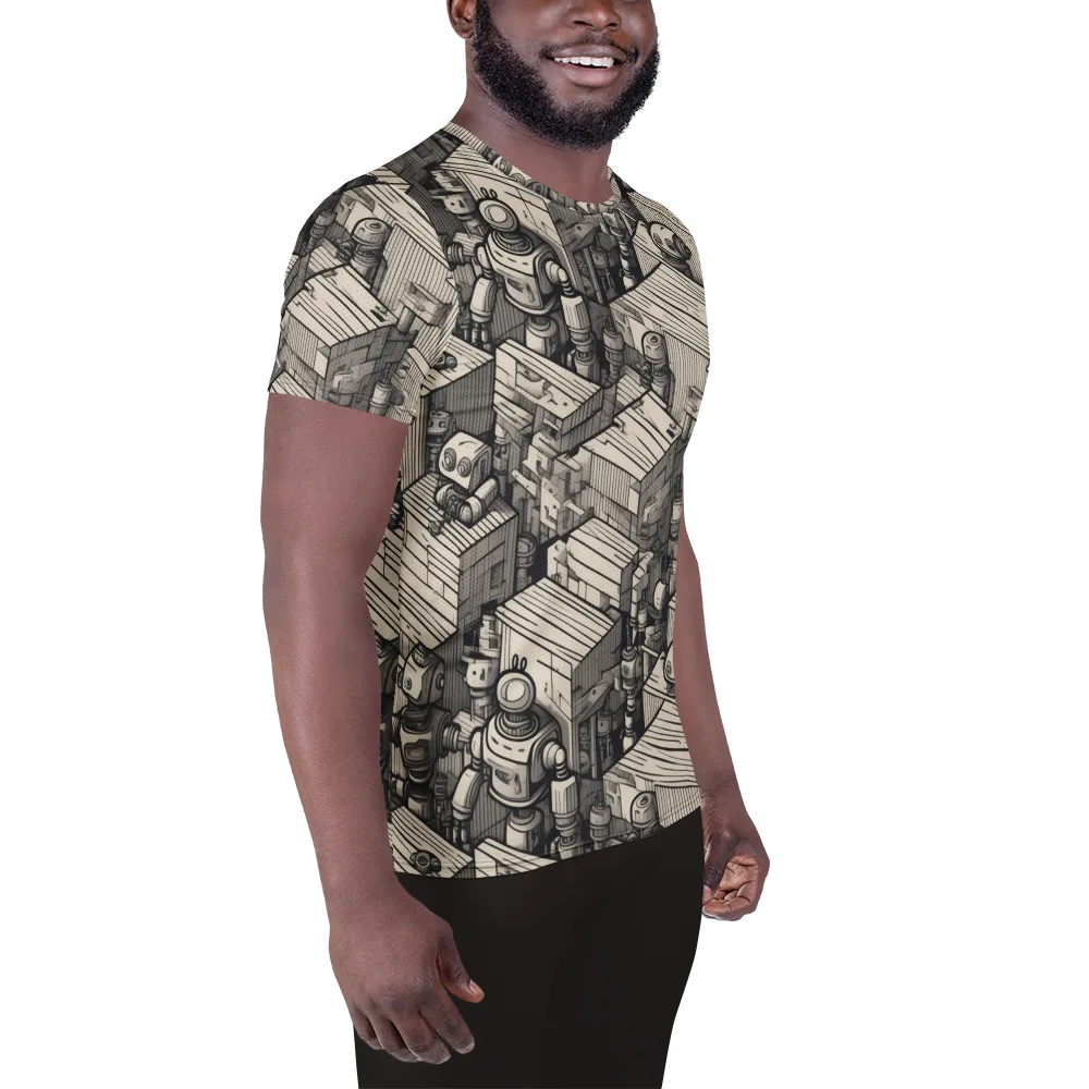Clockwork Quarter on Men's Athletic T-Shirt — Right