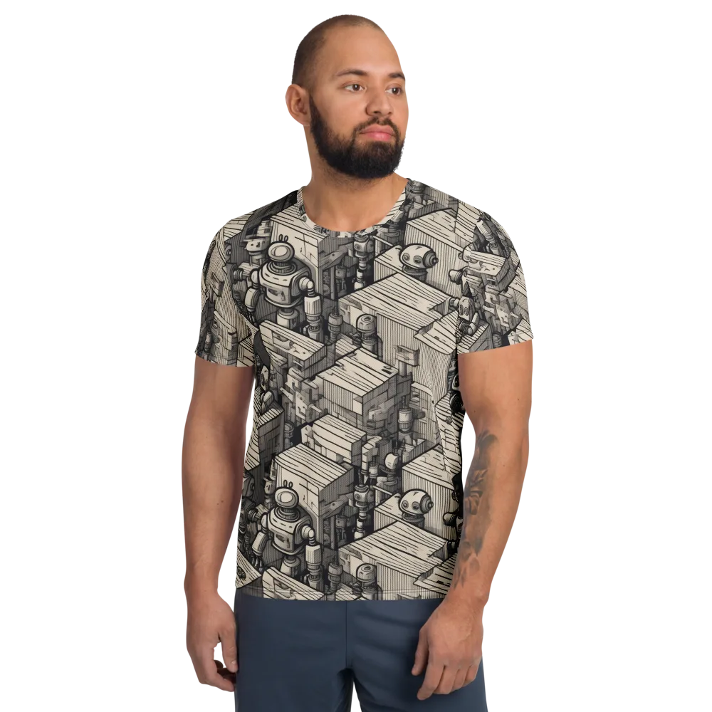Clockwork Quarter on Men's Athletic T-Shirt — Front