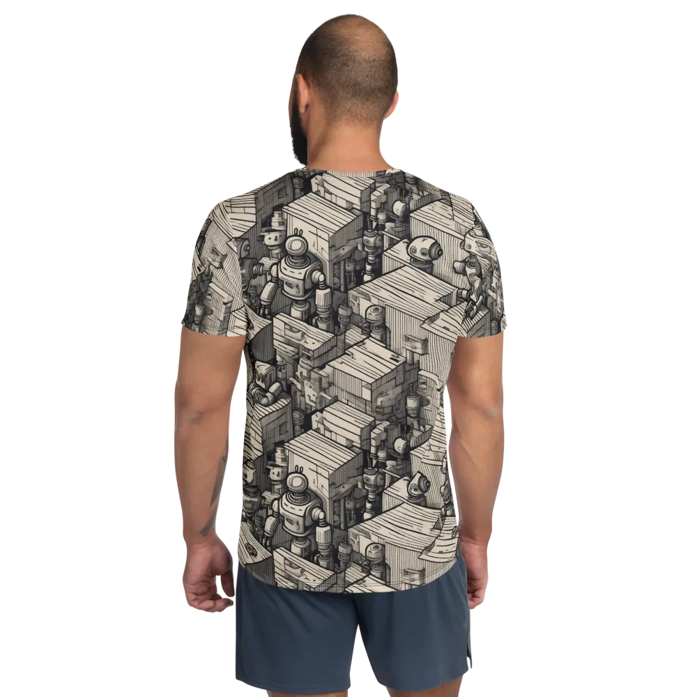 Clockwork Quarter on Men's Athletic T-Shirt — Back