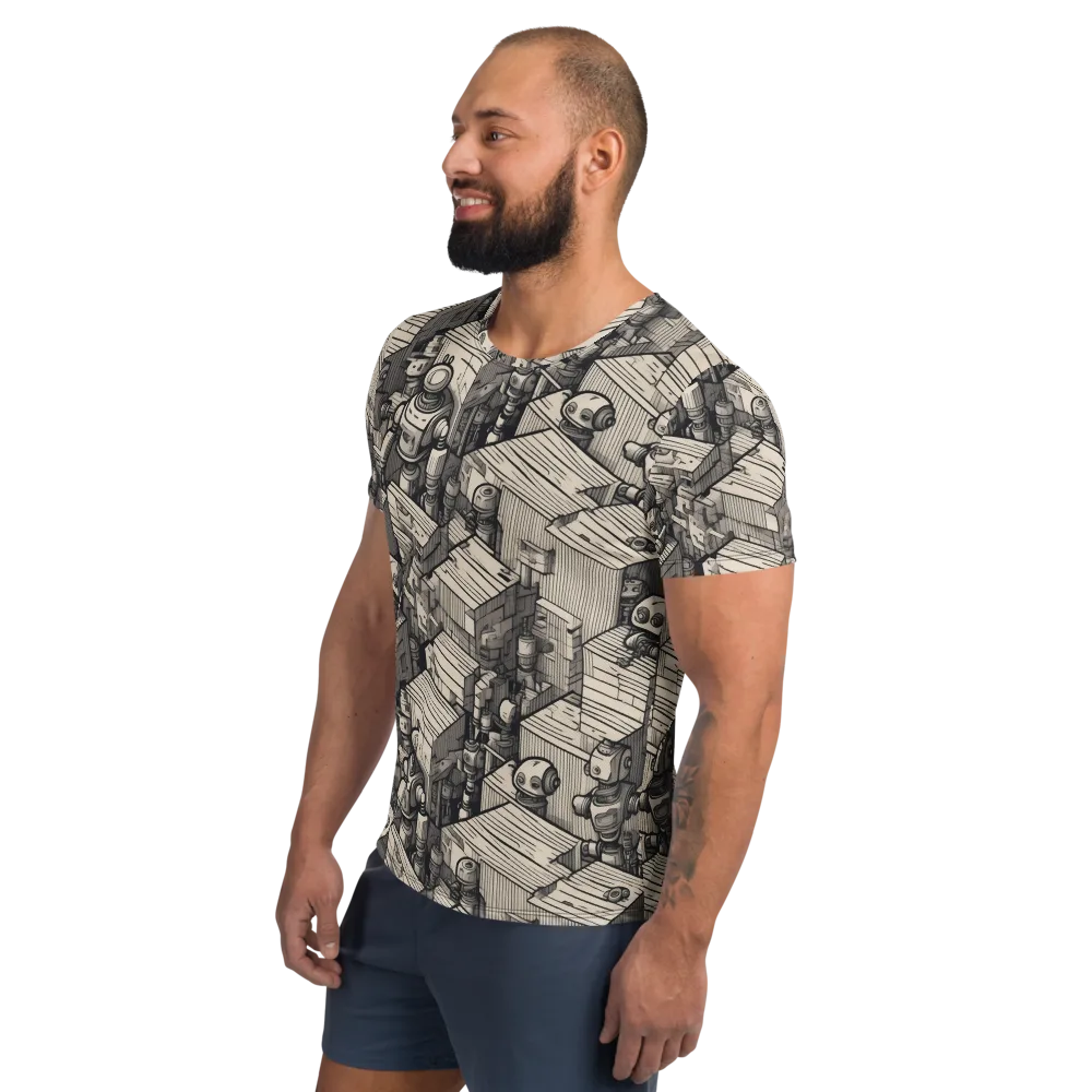 Clockwork Quarter on Men's Athletic T-Shirt — Left