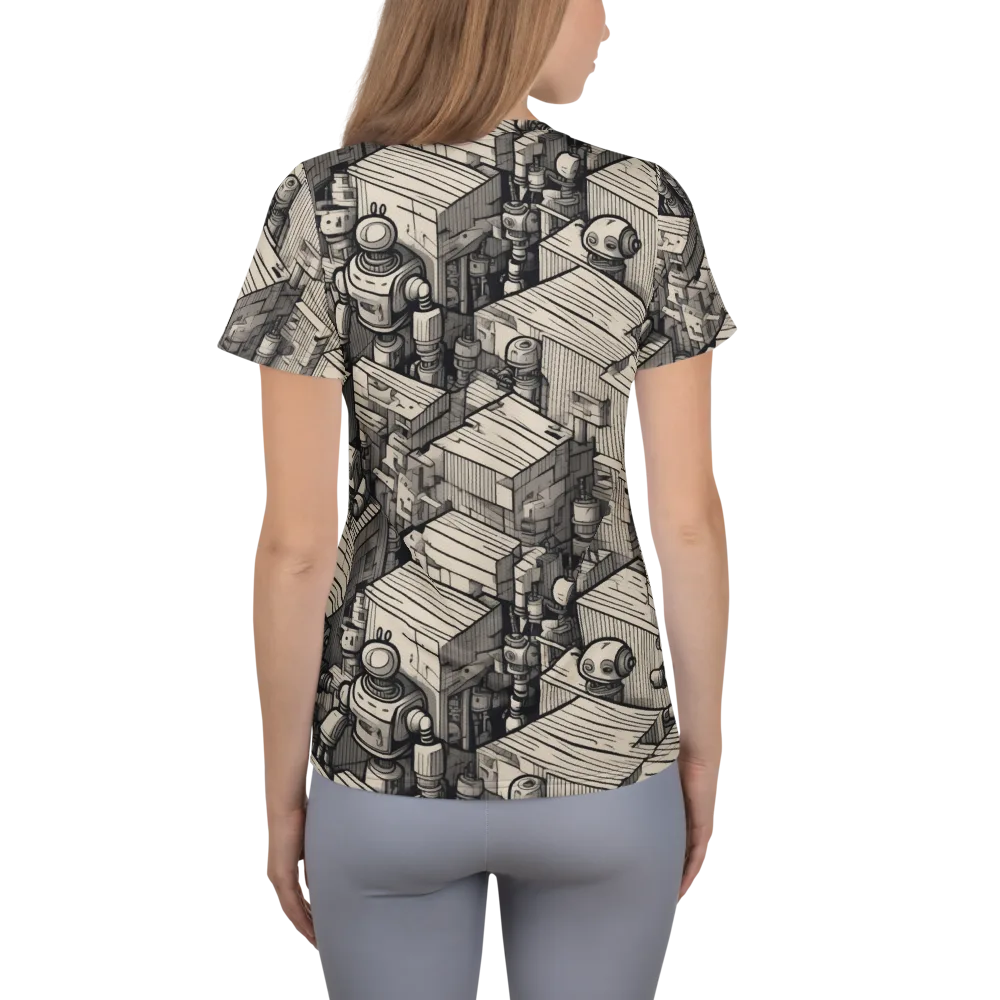 Clockwork Quarter on Women's Athletic T-Shirt — Back