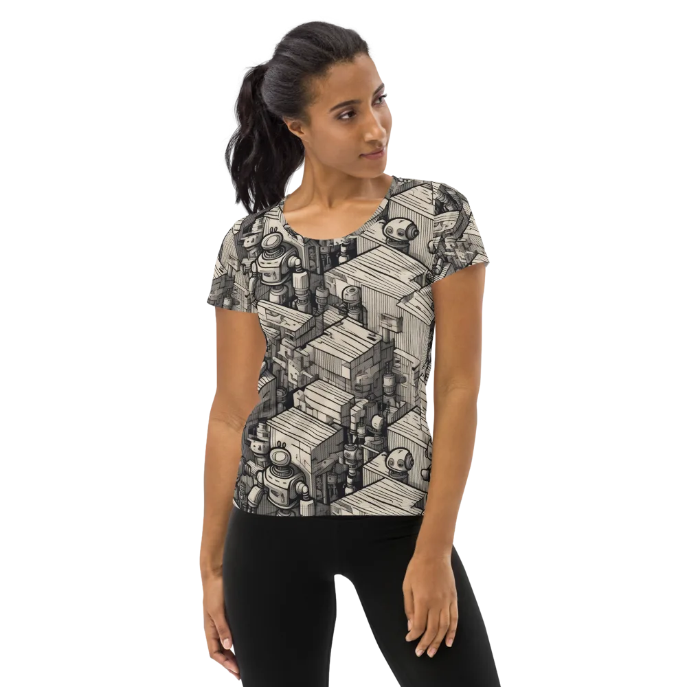 Clockwork Quarter on Women's Athletic T-Shirt — Front