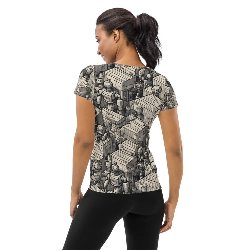 Clockwork Quarter on Women's Athletic T-Shirt — Back