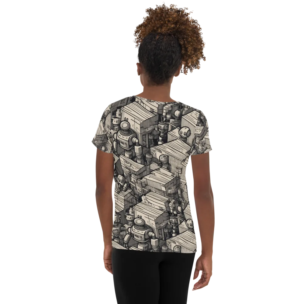Clockwork Quarter on Women's Athletic T-Shirt — Back