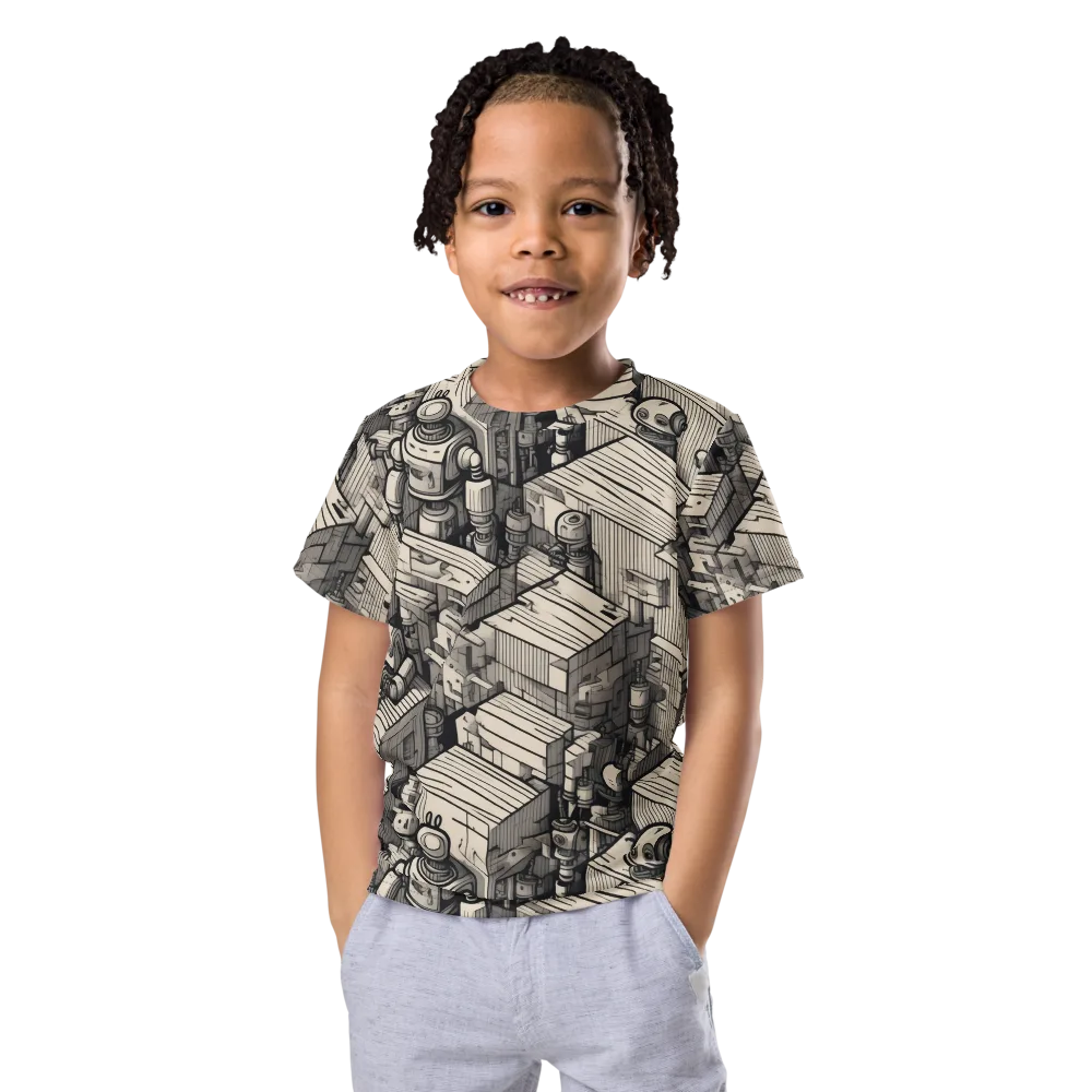 Clockwork Quarter on Kids Crew Neck T-Shirt — Front