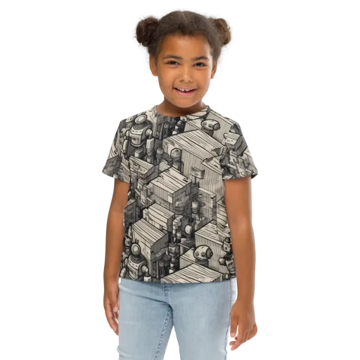 Clockwork Quarter on a Kids Crew Neck T-Shirt