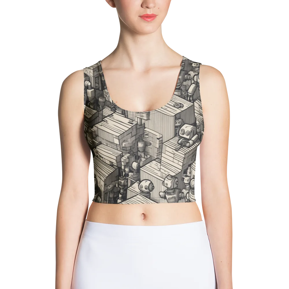 Clockwork Quarter on Crop Top — Front