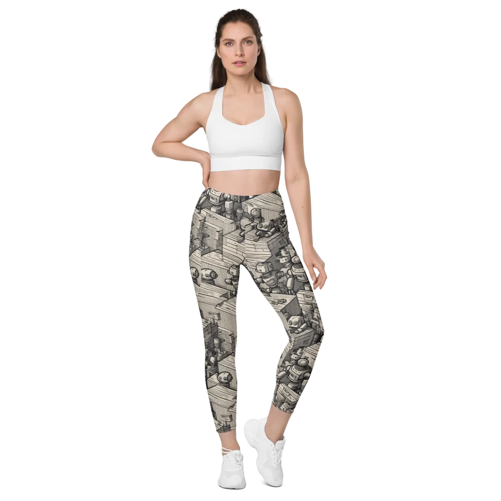 Clockwork Quarter on Leggings with Pockets — Front