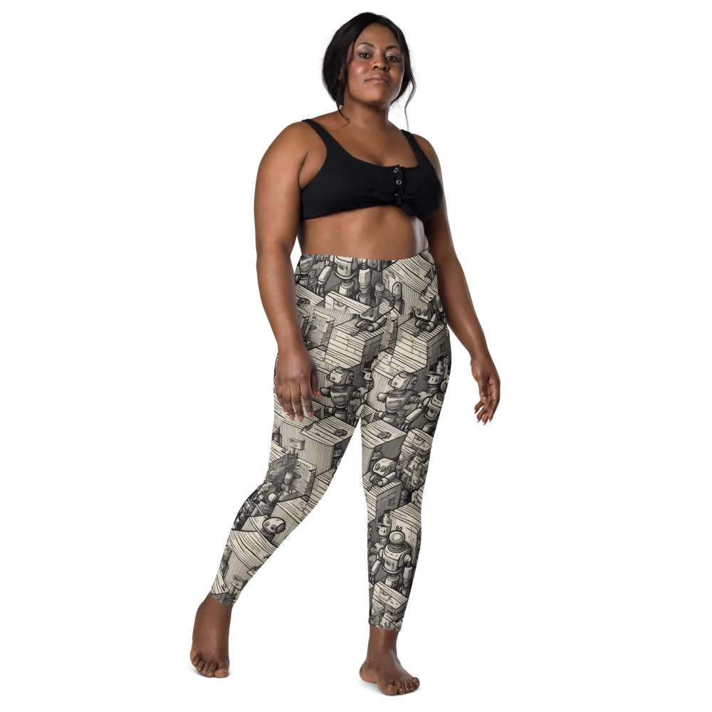 Clockwork Quarter on Leggings with Pockets — Front