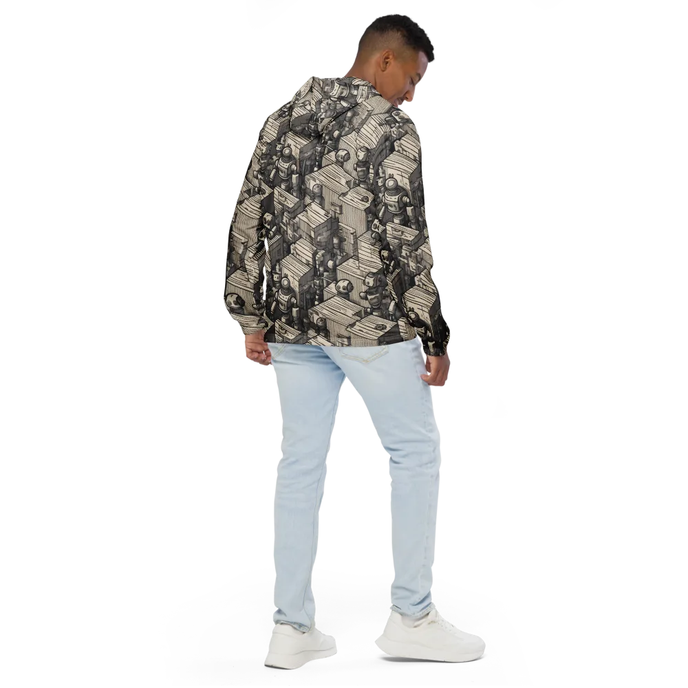 Clockwork Quarter on Men's Windbreaker — Back