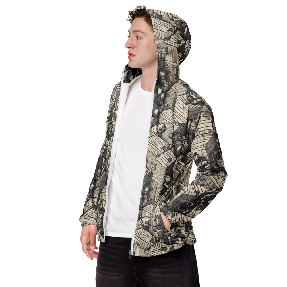 Clockwork Quarter on Men's Windbreaker — Left Front