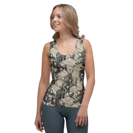 Clockwork Quarter on a Women's Tank Top