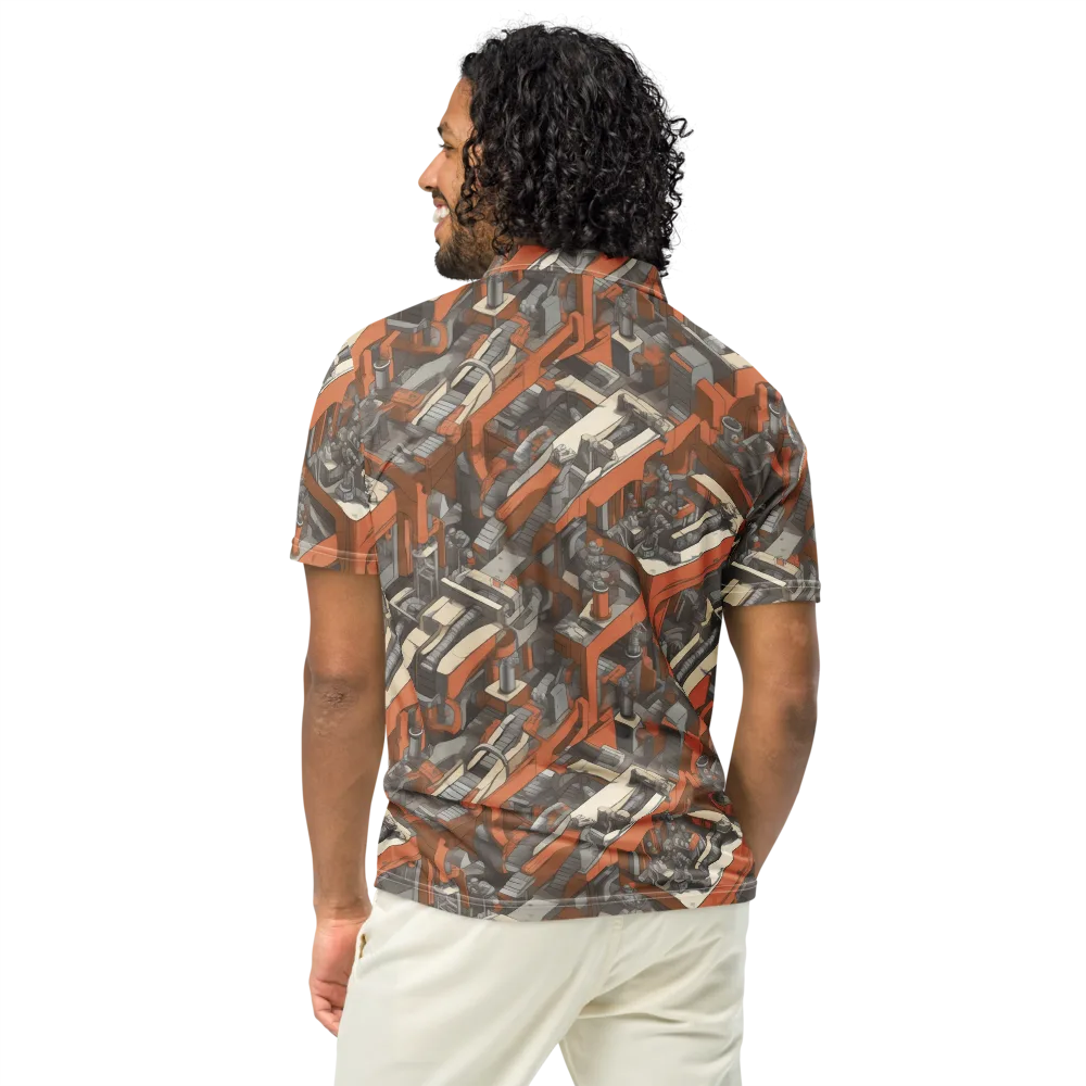 Foundry Flow on Men's Slim Fit Polo Shirt — Back