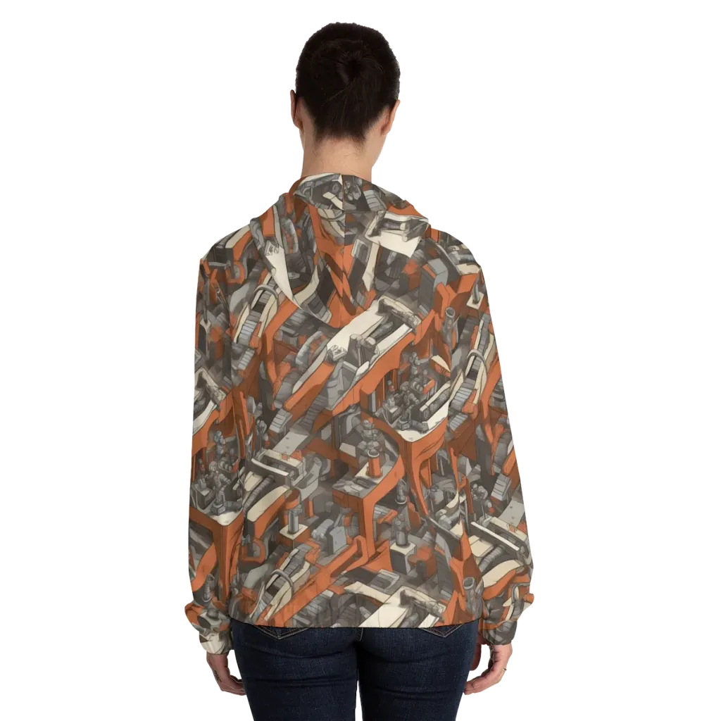 Foundry Flow on Women's Full-Zip Hoodie — Back On Person