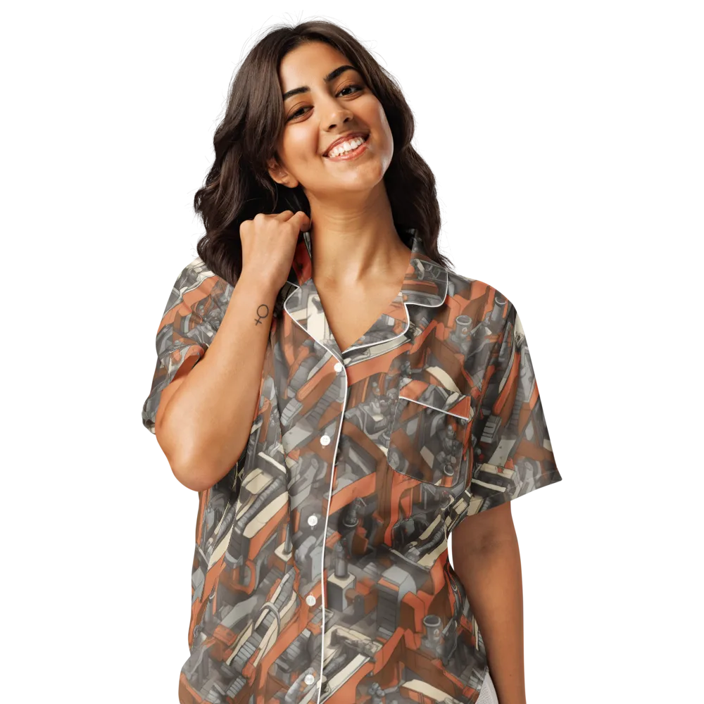 Foundry Flow on Women's Short Sleeve Pajama Top — Front