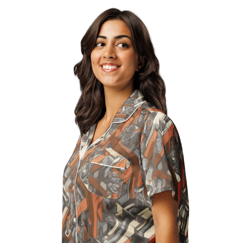 Foundry Flow on Women's Short Sleeve Pajama Top — Left Front