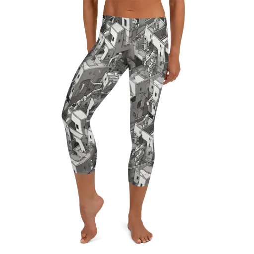 Robot Quarter on a Capri Leggings