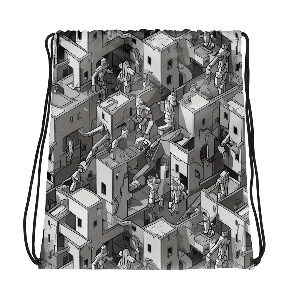 Robot Quarter on Drawstring Bag — Photo