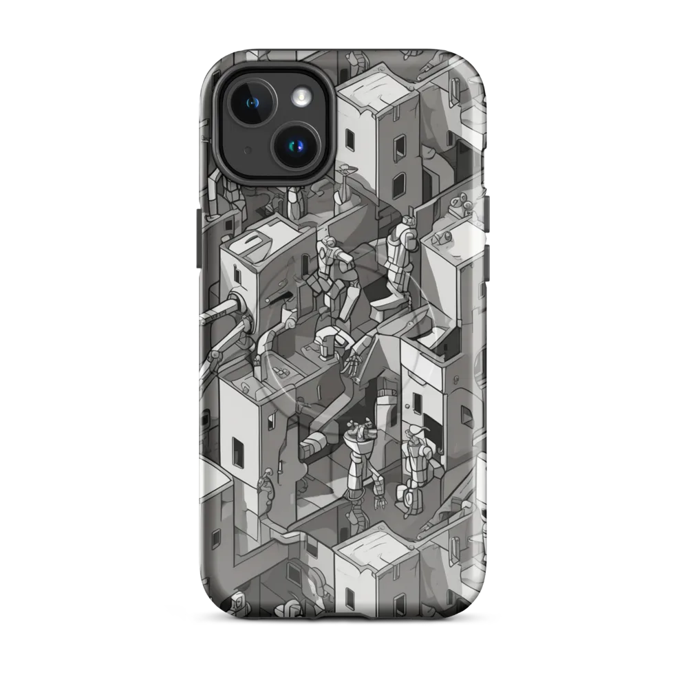 Robot Quarter on MagSafe Tough Case for iPhone® — Front