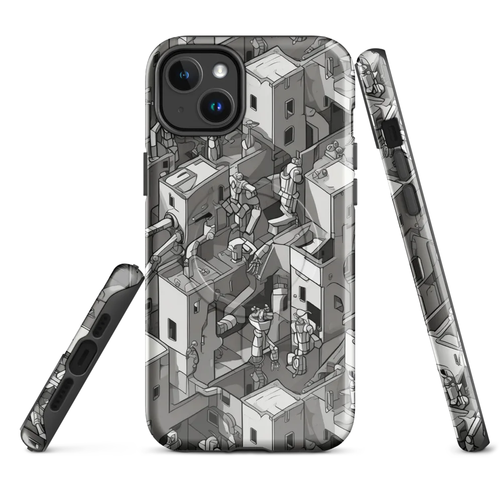 Robot Quarter on MagSafe Tough Case for iPhone® — Front