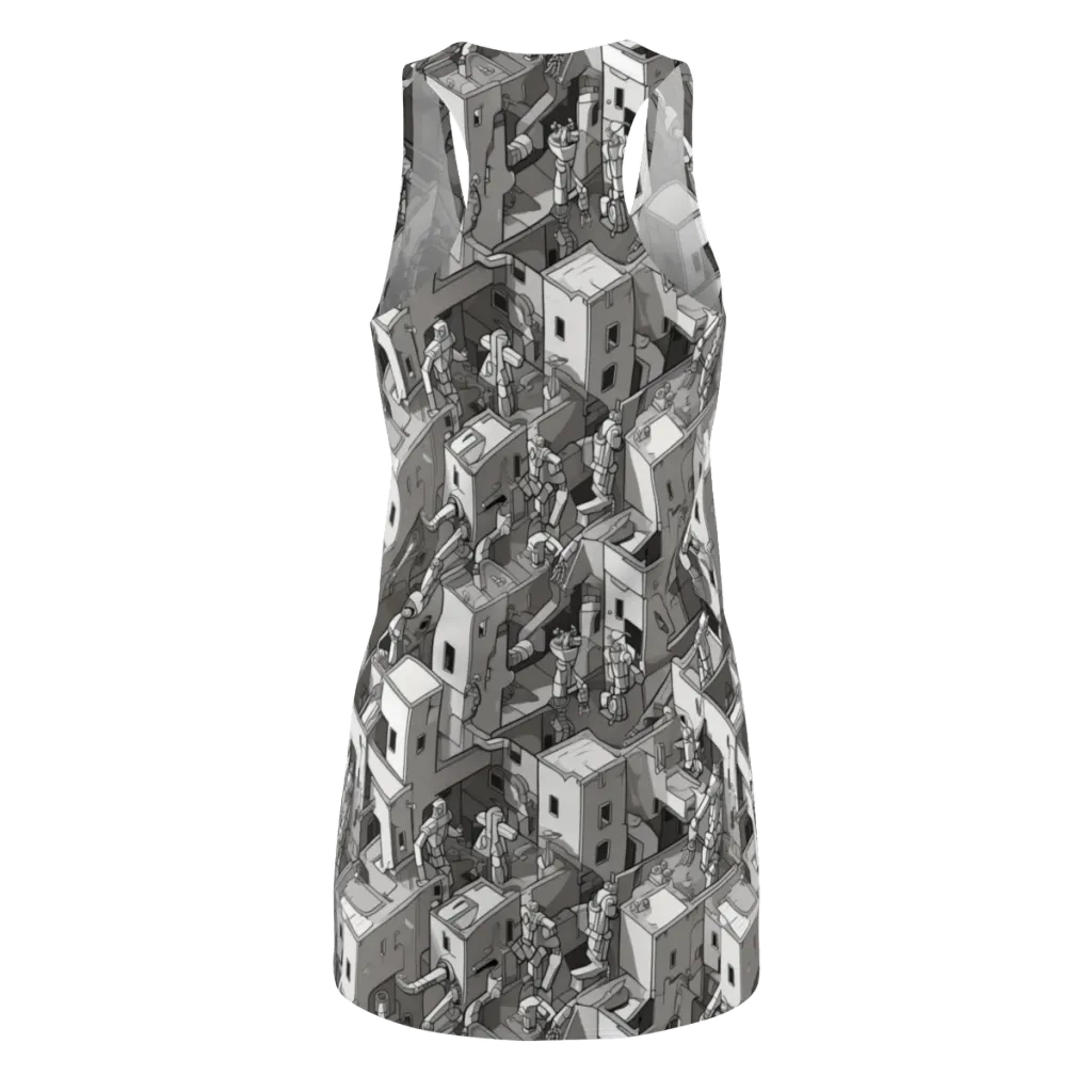 Robot Quarter on Racerback Dress — Back