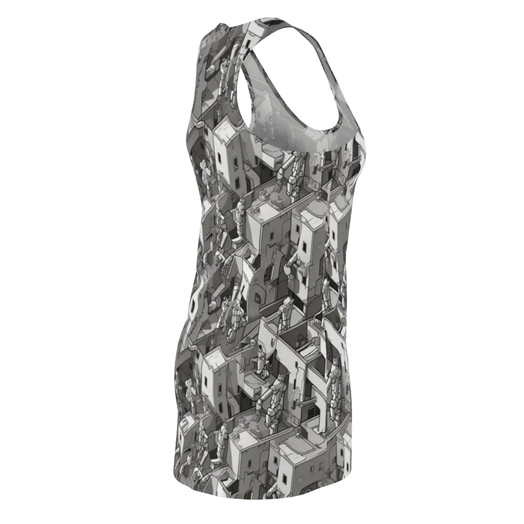 Robot Quarter on Racerback Dress — Back Side