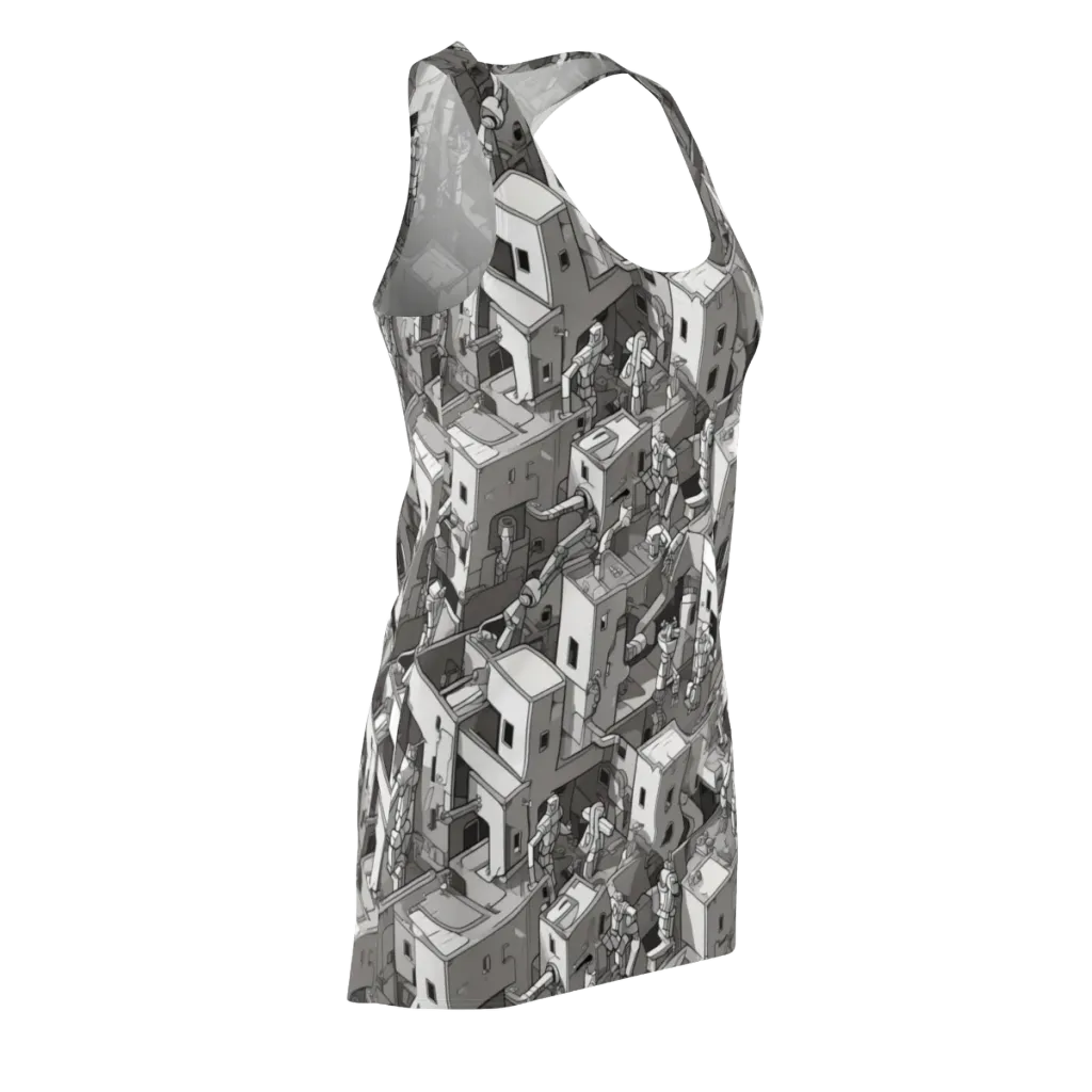 Robot Quarter on Racerback Dress — Front Side