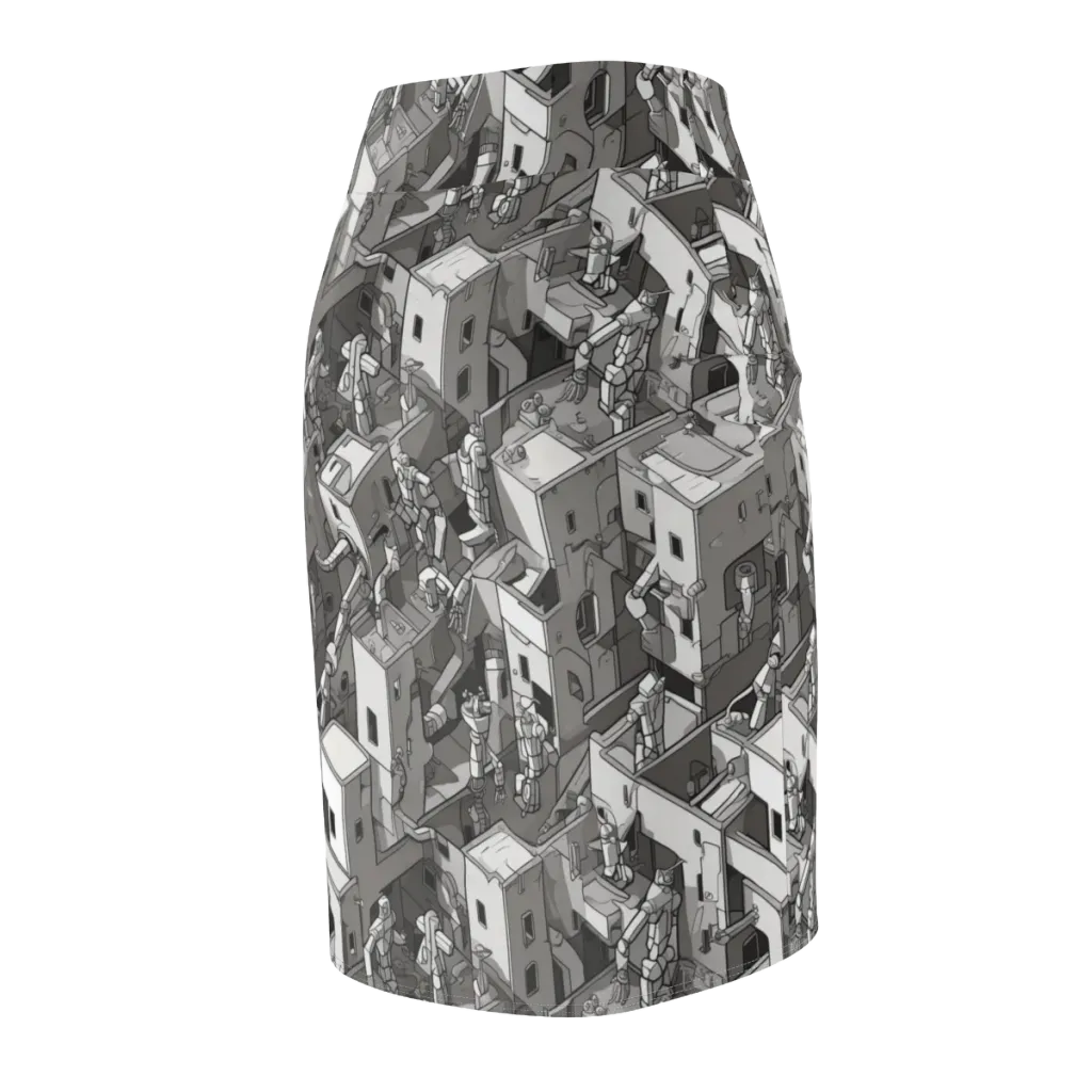 Robot Quarter on Pencil Skirt — Back Side