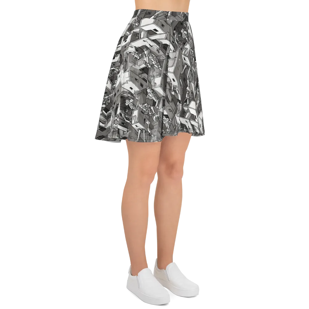 Robot Quarter on Skater Skirt — Right