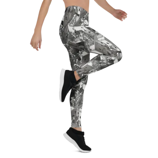 Robot Quarter on a Leggings
