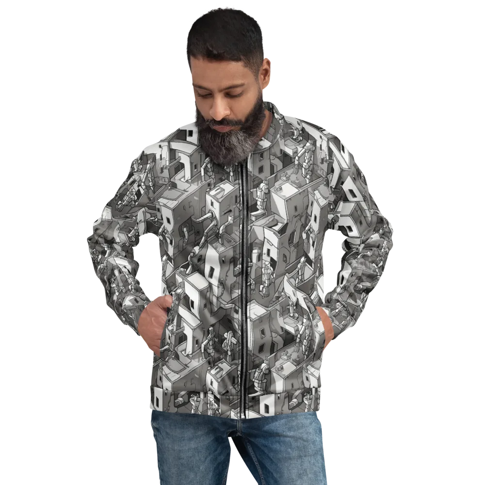 Robot Quarter on Bomber Jacket — Front