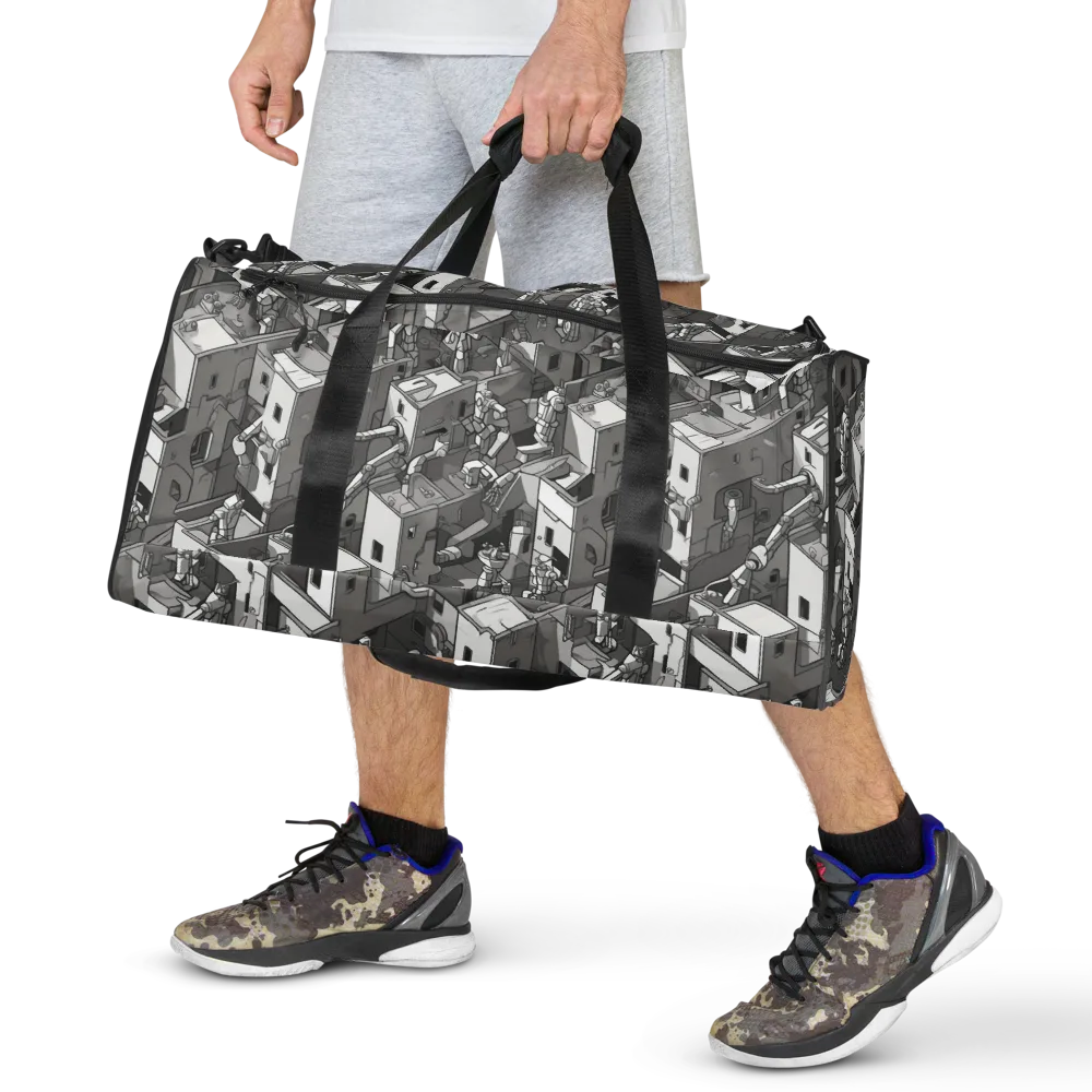 Robot Quarter on Duffle Bag — Front