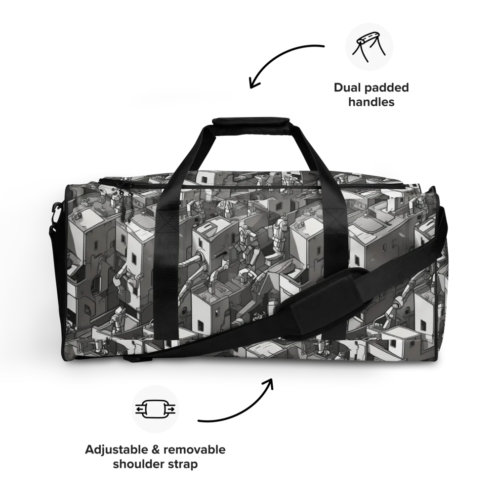 Robot Quarter on Duffle Bag — Front